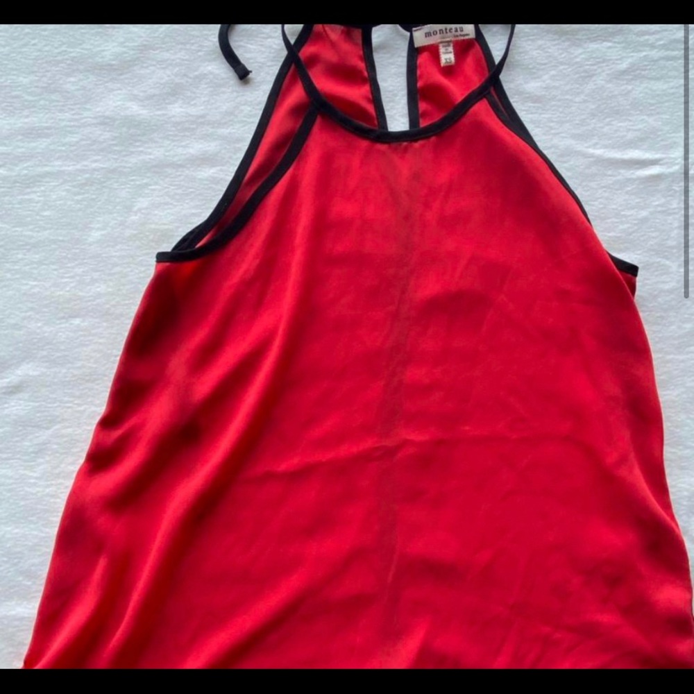 Black and red size extra small tank top from monteau